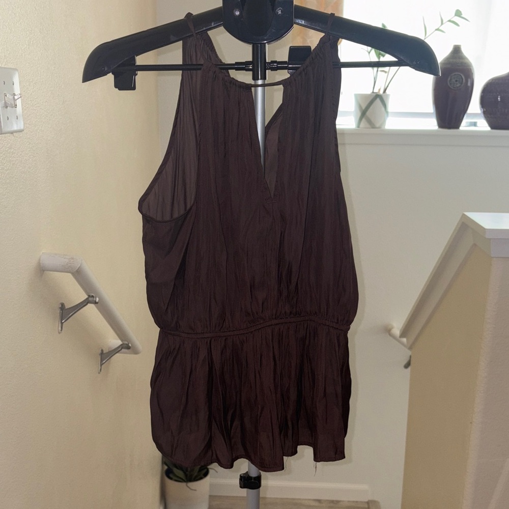 Old Navy Dark Brown Sleeveless Blouse